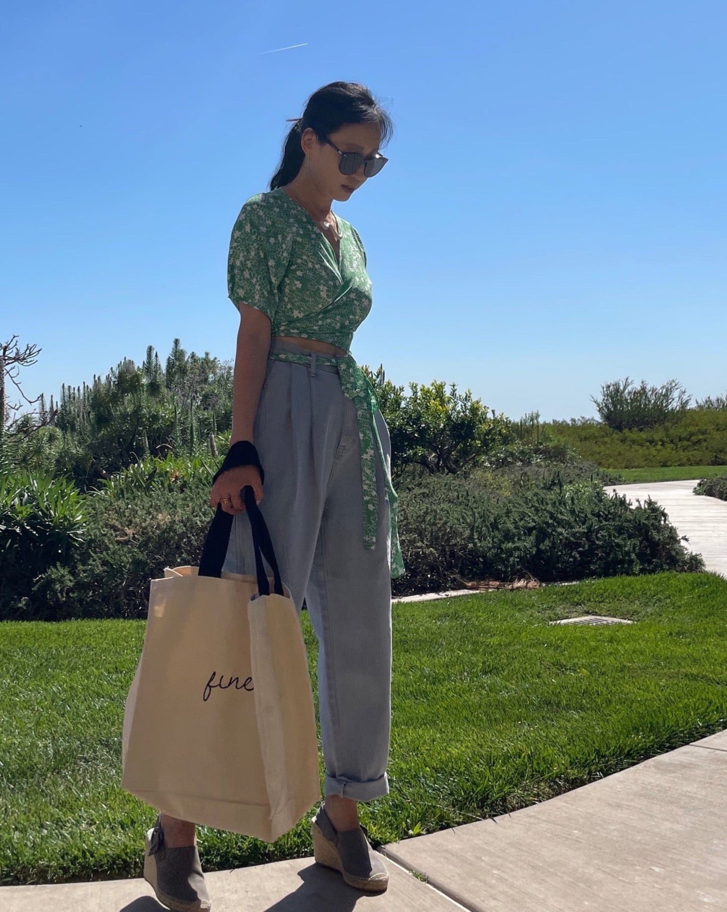 Floral Wrap Crop Top