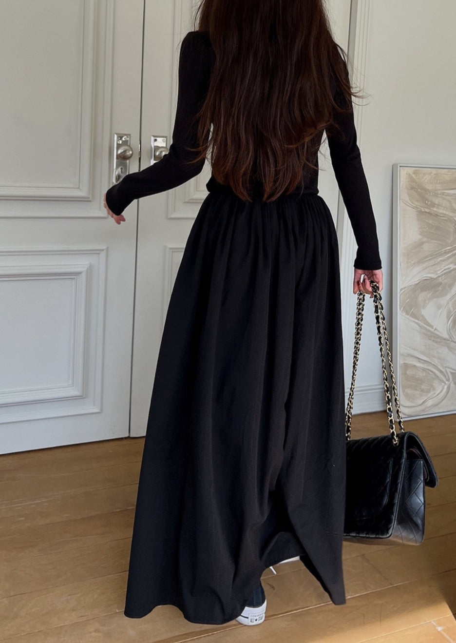 Turtleneck Combo Maxi Dress