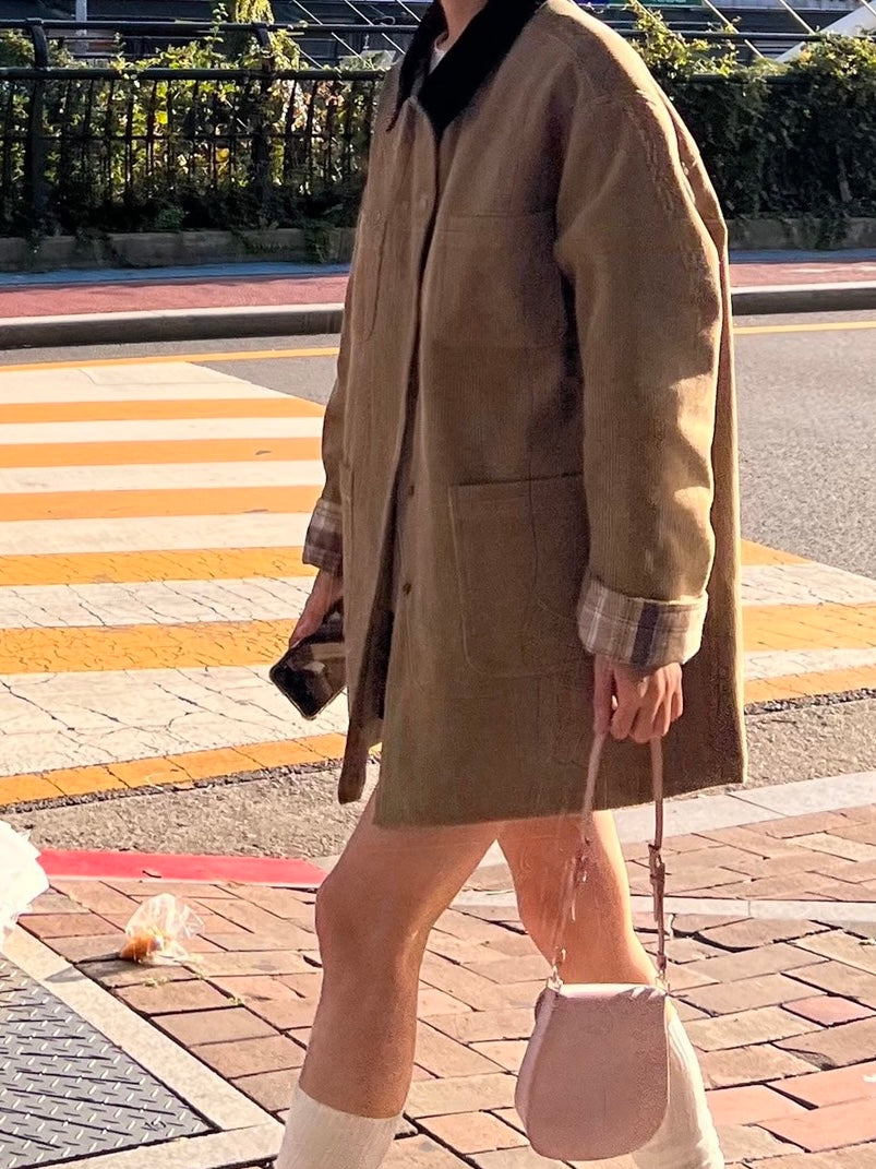 Bonded Corduroy Coat