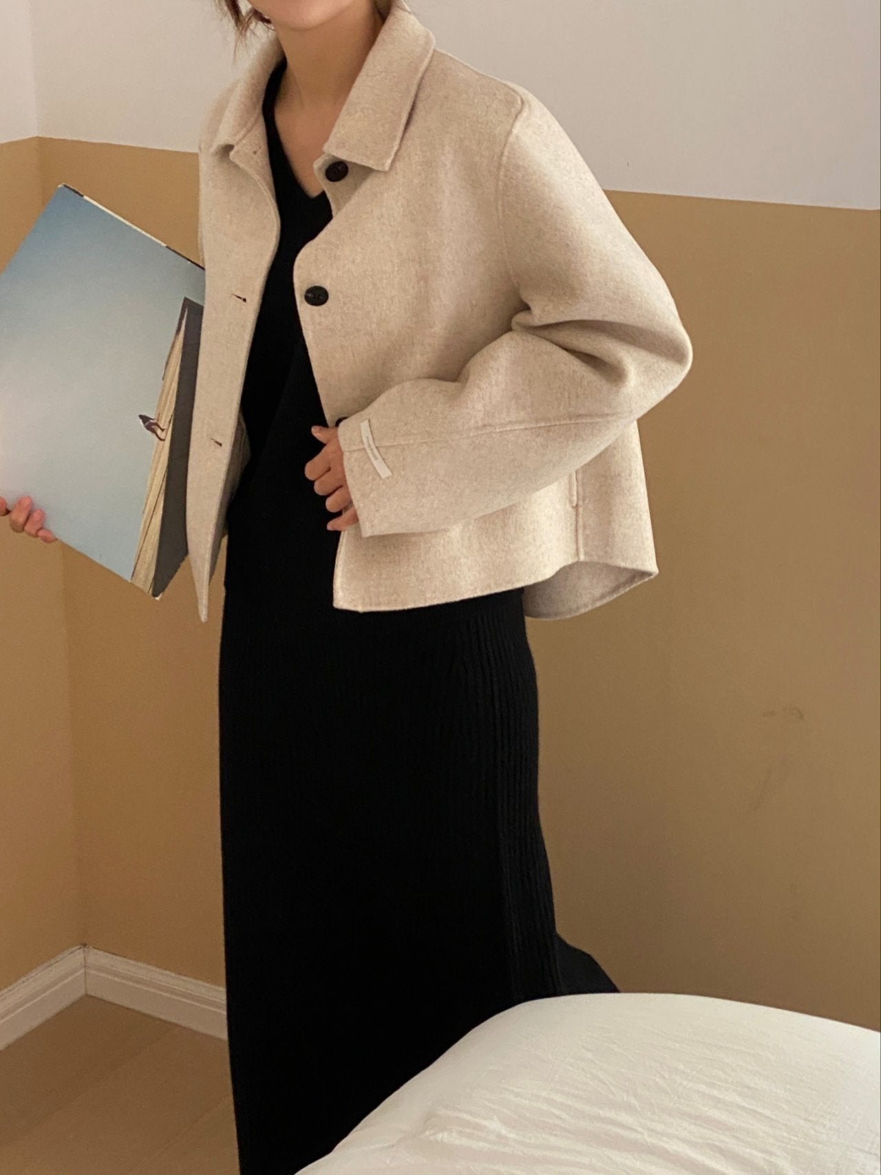 WYW Wool Handmade Crop Jacket