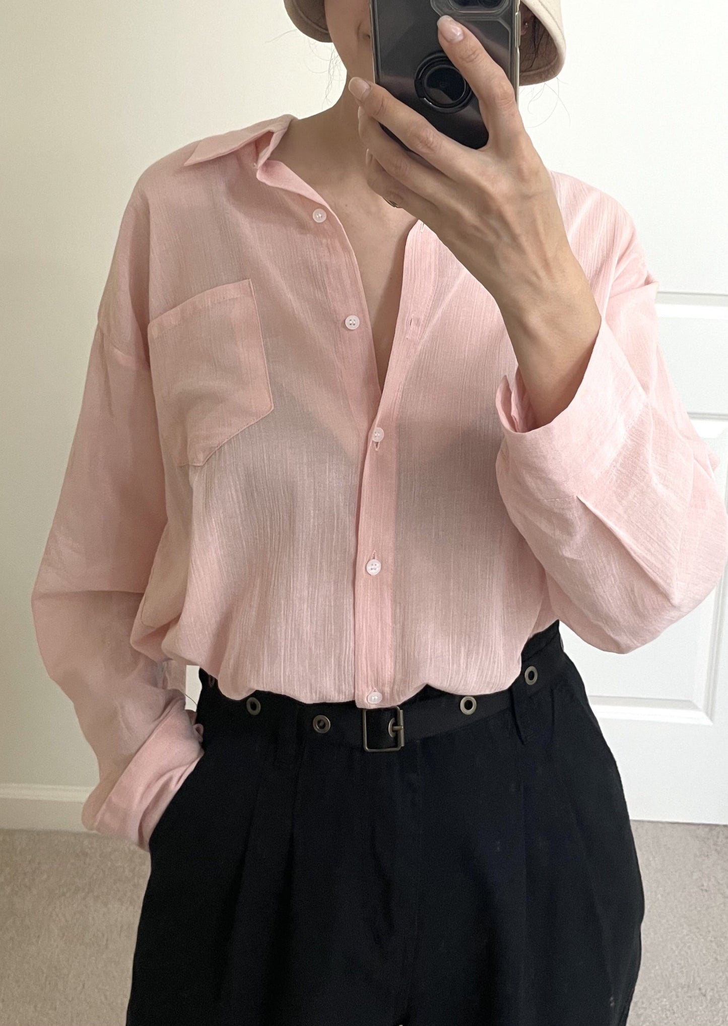 Sheer Crinkle cotton Shirt