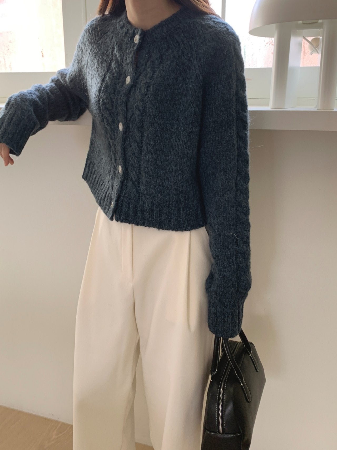 Mohair Cable Cardigan