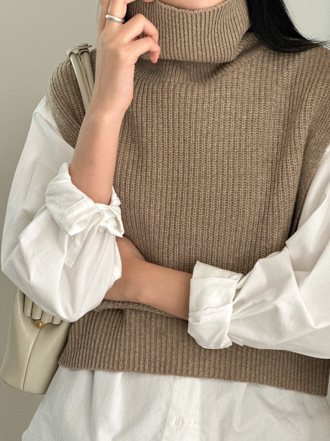 Wool Turtleneck Vest