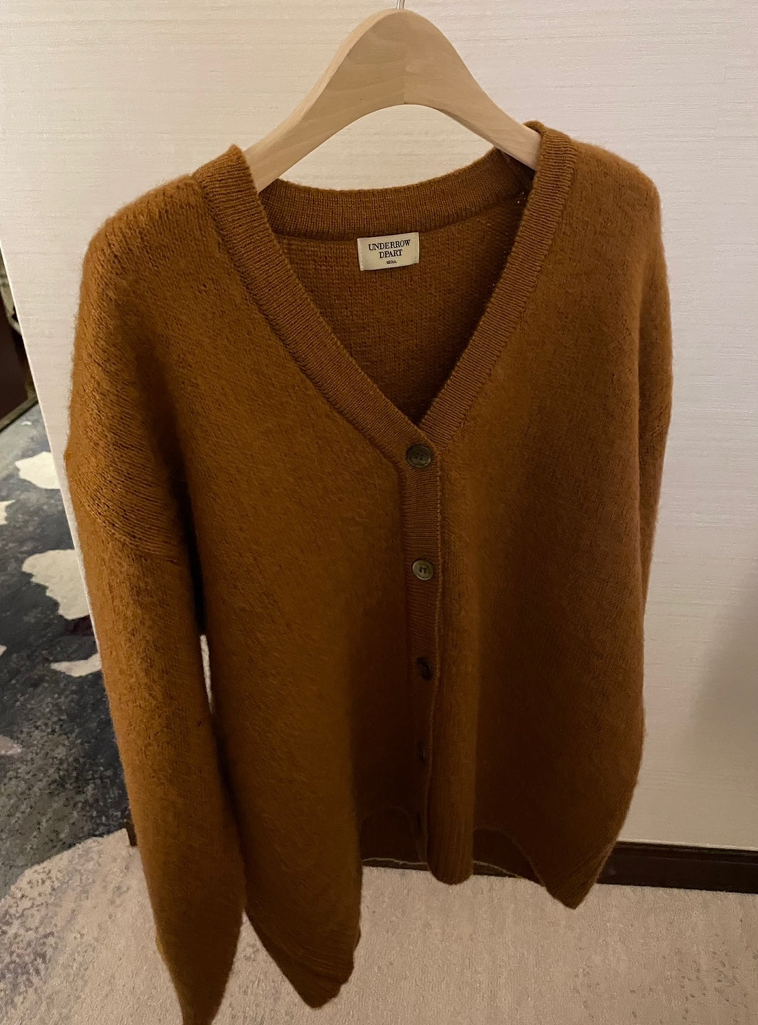 Brushed Wool / Alpaca Cardigan - 1 Left in Magenta