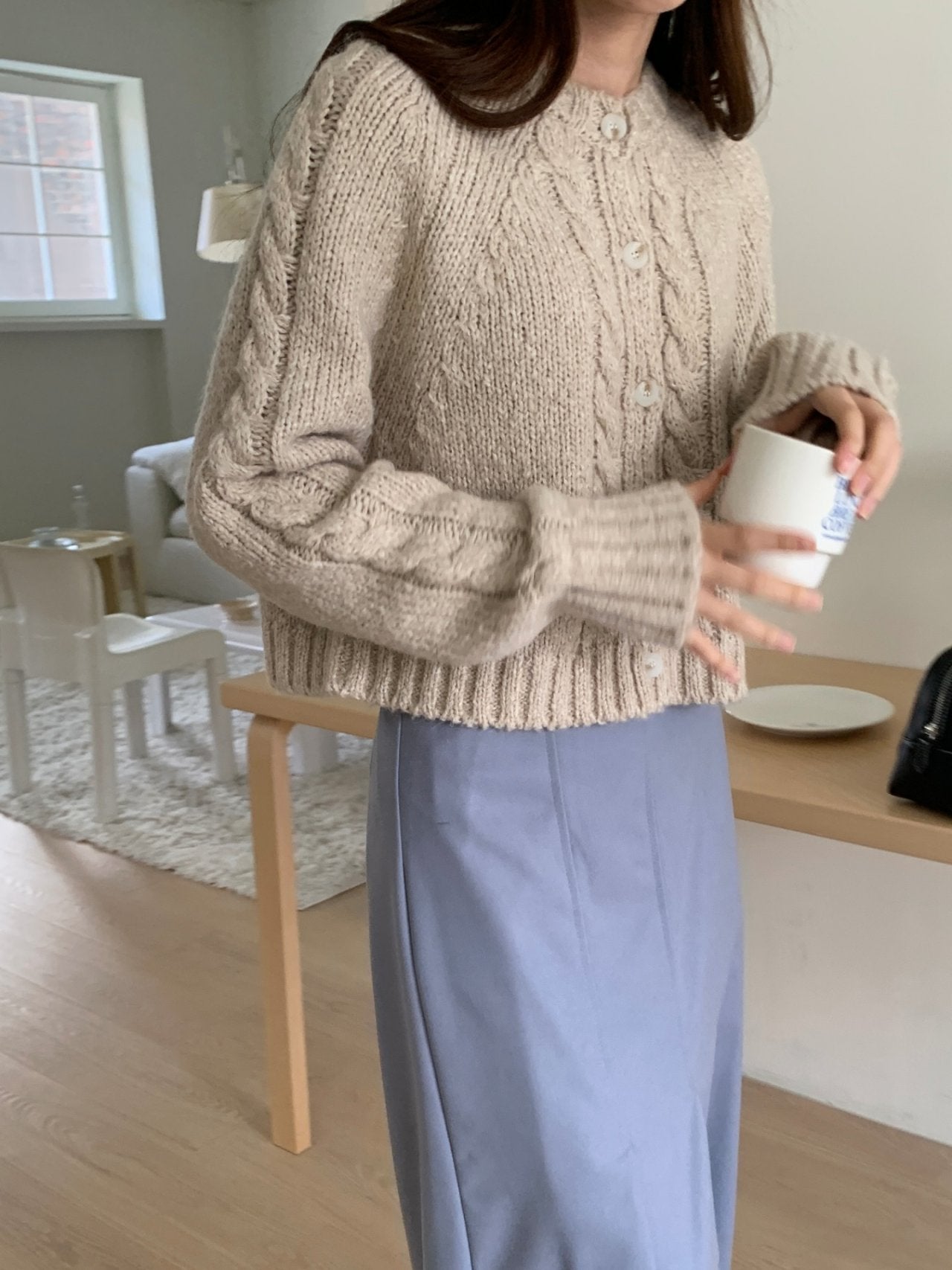 Mohair Cable Cardigan