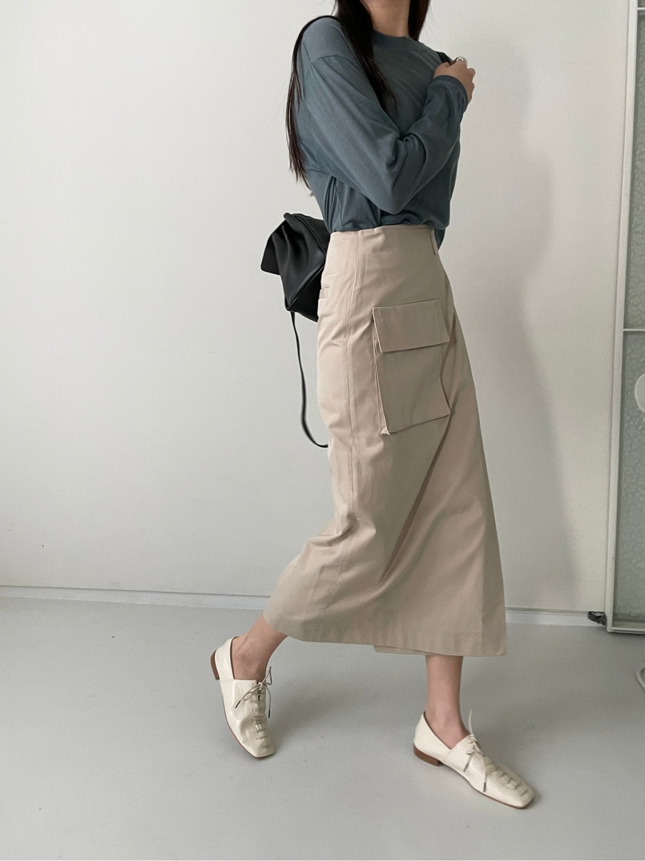 Abi + Ari Black Label Cargo Wrap Skirt