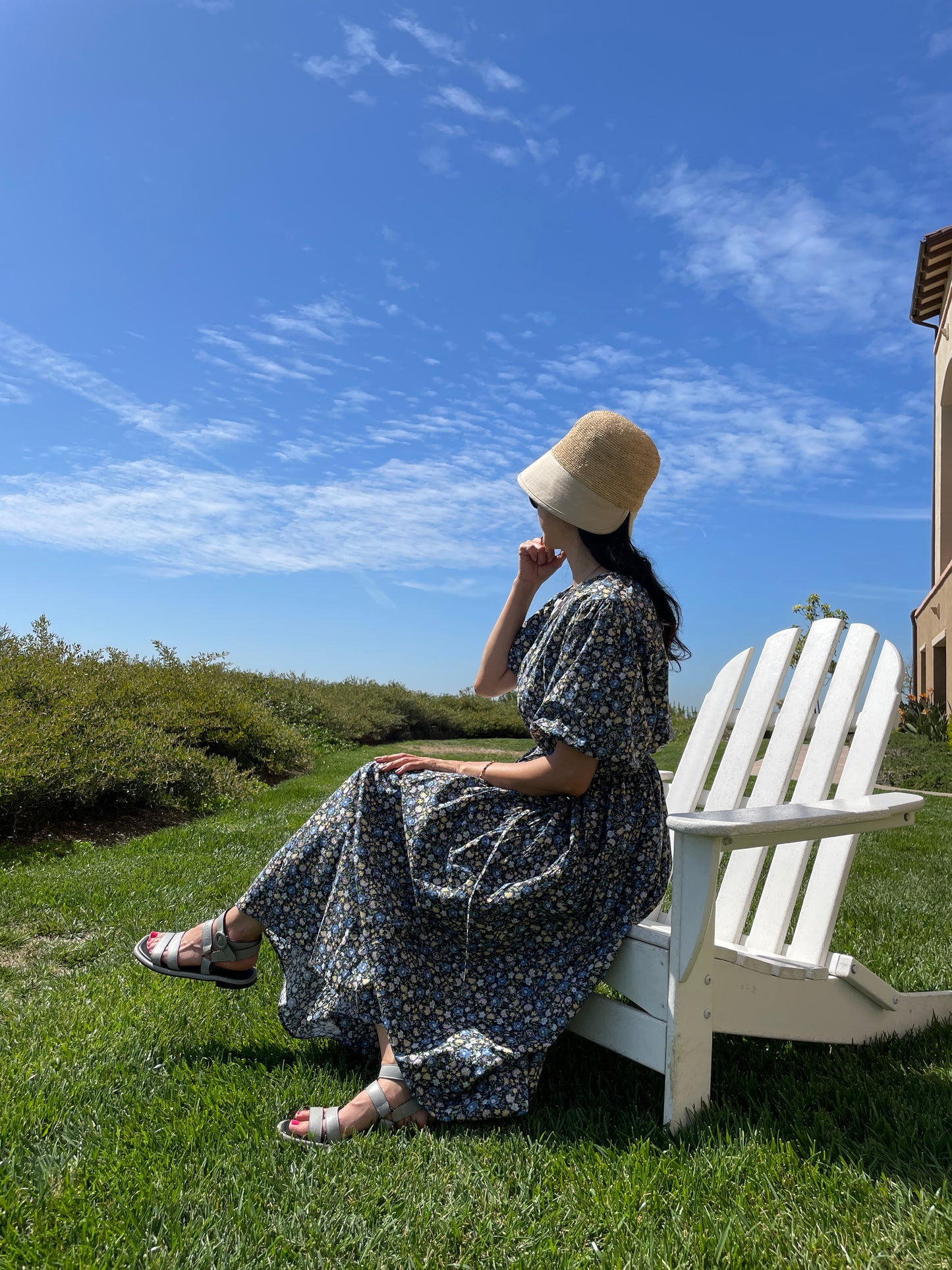 Puff Floral Cotton Dress