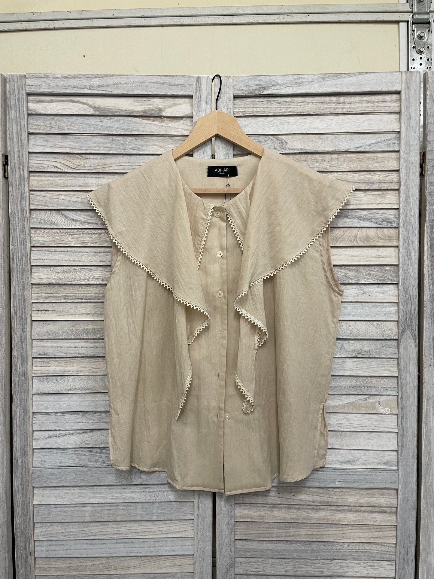 Abi + Ari Collection Caplet Collar Shirt