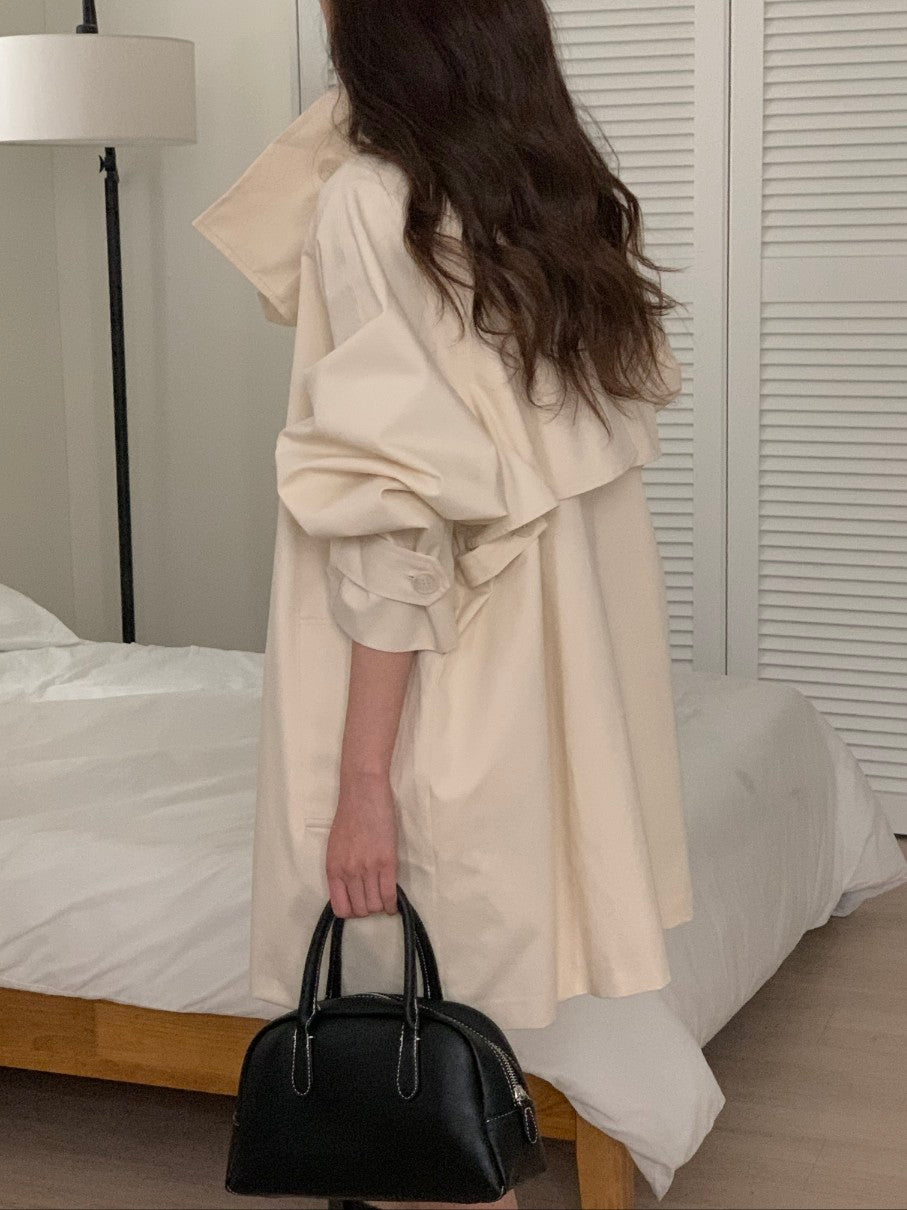 Spring Half Trench Coat - Only 1 left in black