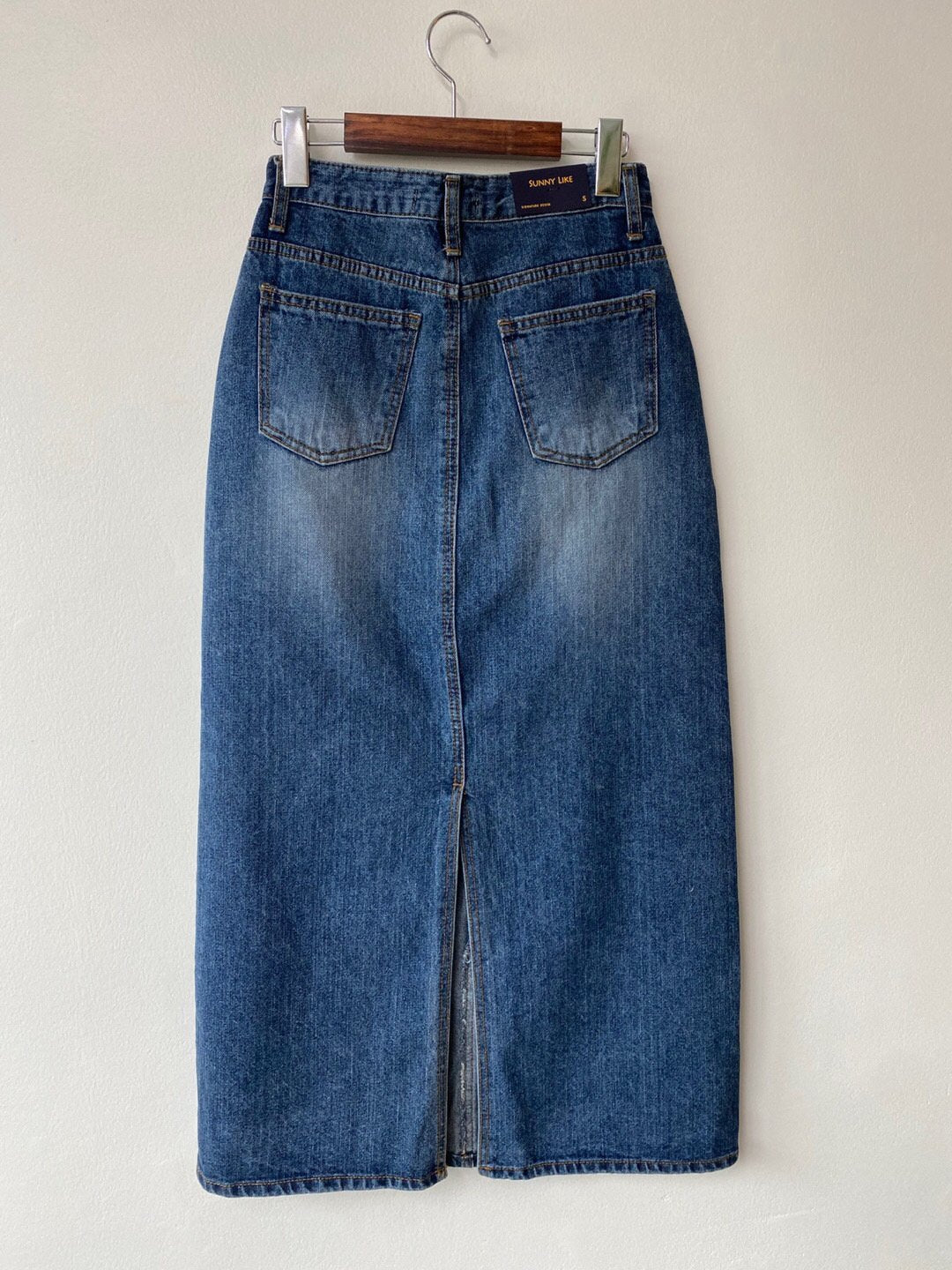 Straight Maxi Denim Skirt