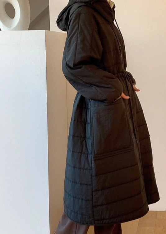 Quilted Nylon Robe Coat