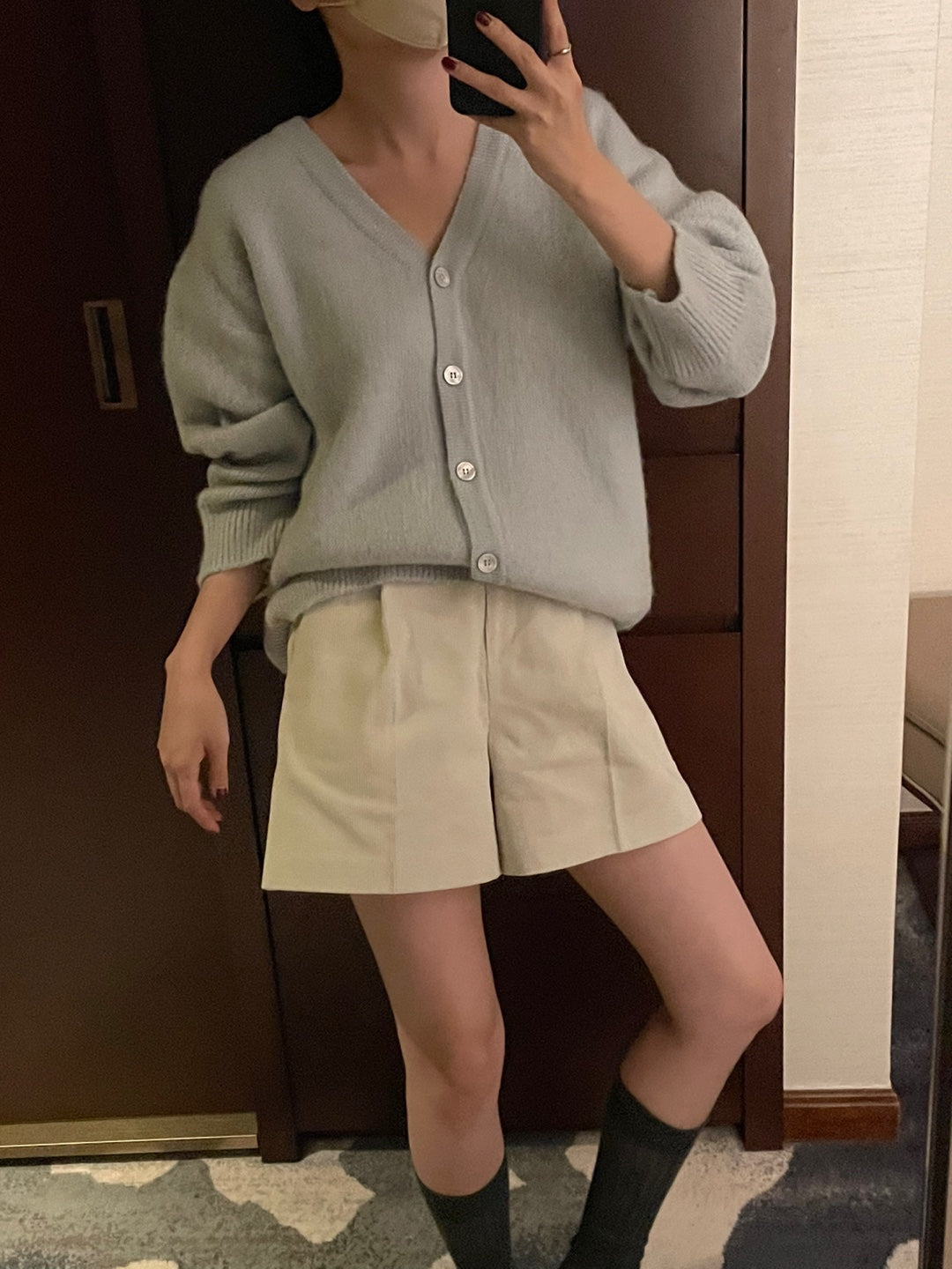 Brushed Wool / Alpaca Cardigan - 1 Left in Magenta