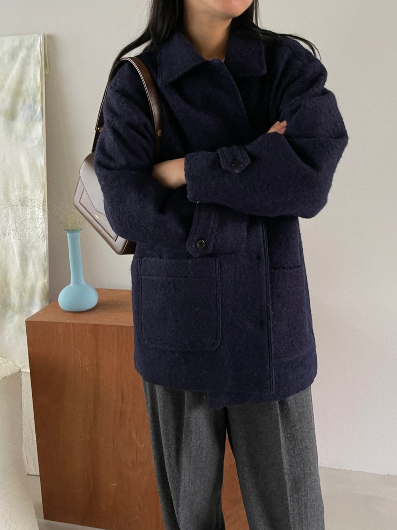 Chamber Bouclé Half Coat