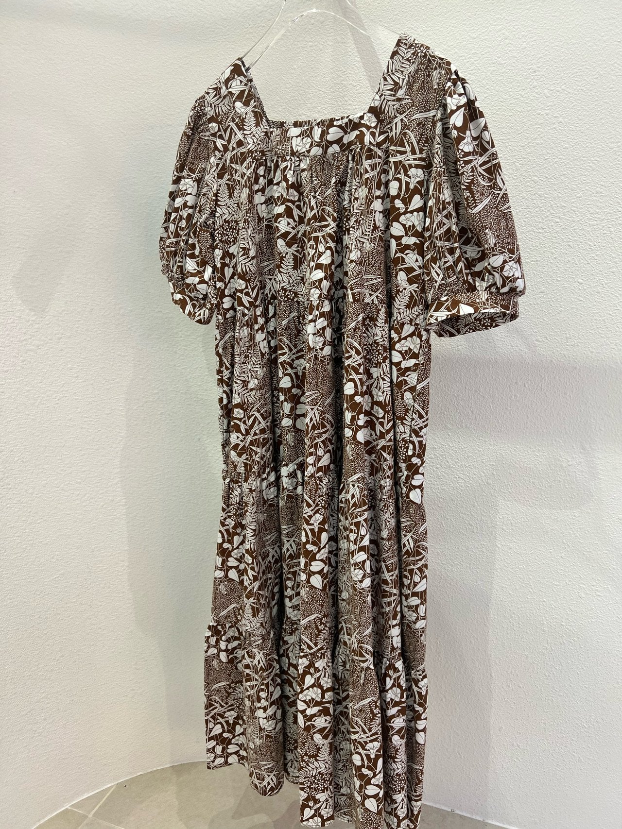 Summer Foliage Cotton Mumu Dress