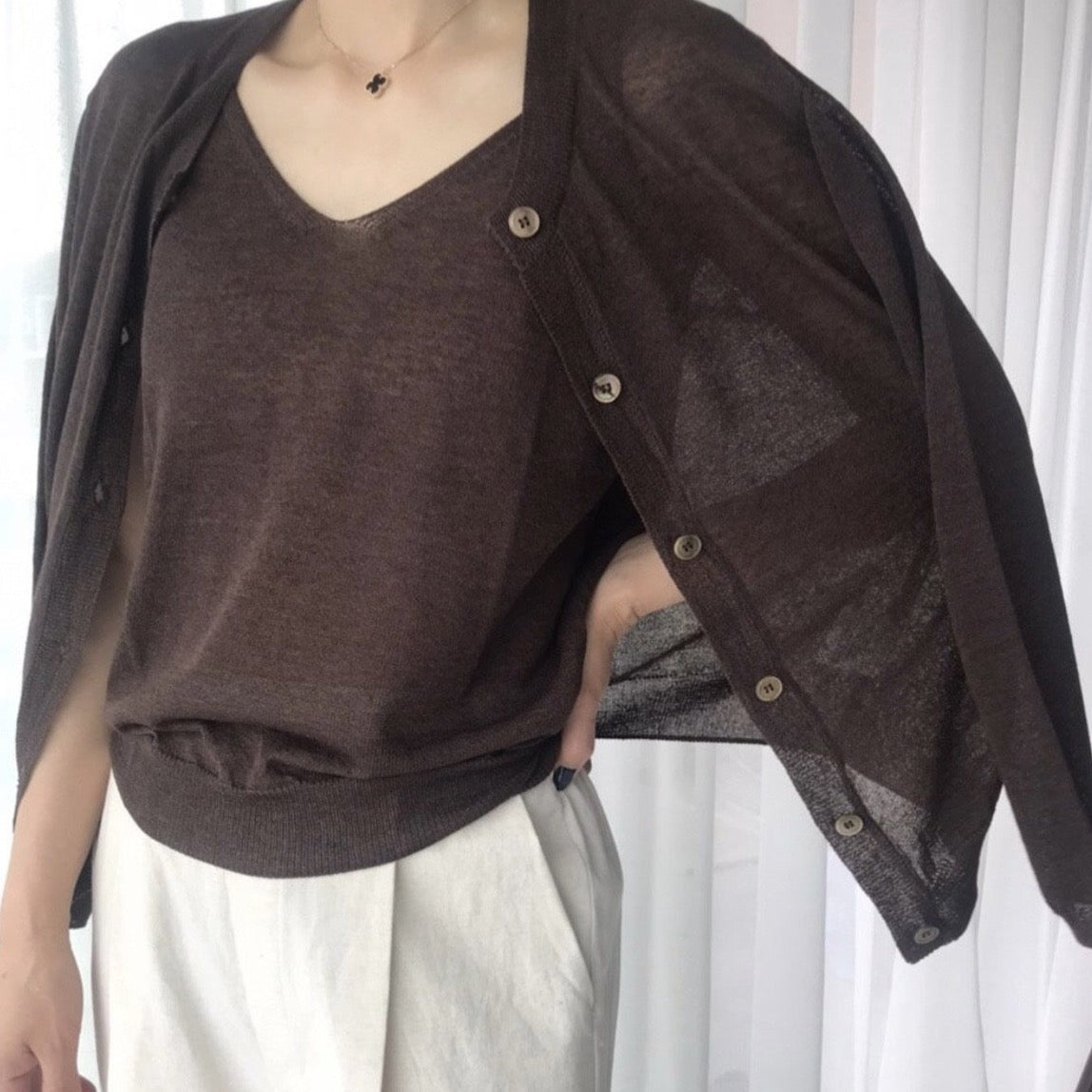 Jane Linen Knit Cardigan - Limited