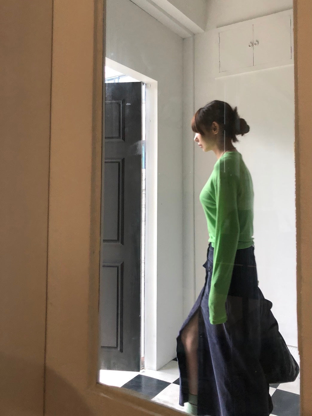 <Abi + Ari Black Label> Corduroy Long Skirt