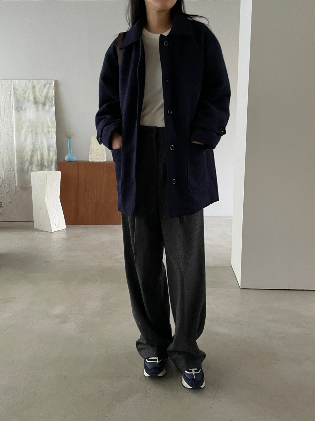 Chamber Bouclé Half Coat