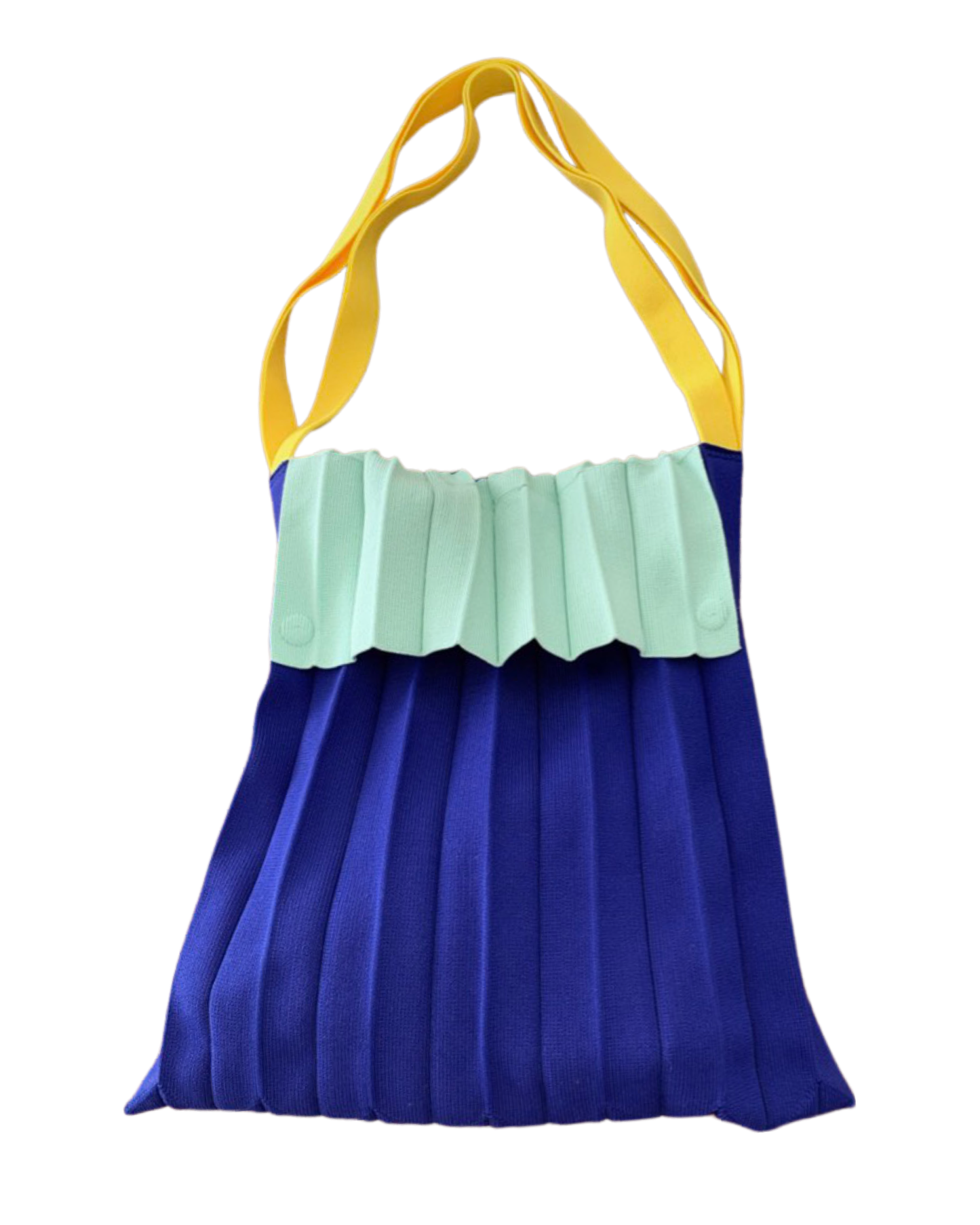 Colorblocked  Flap Pleats bag
