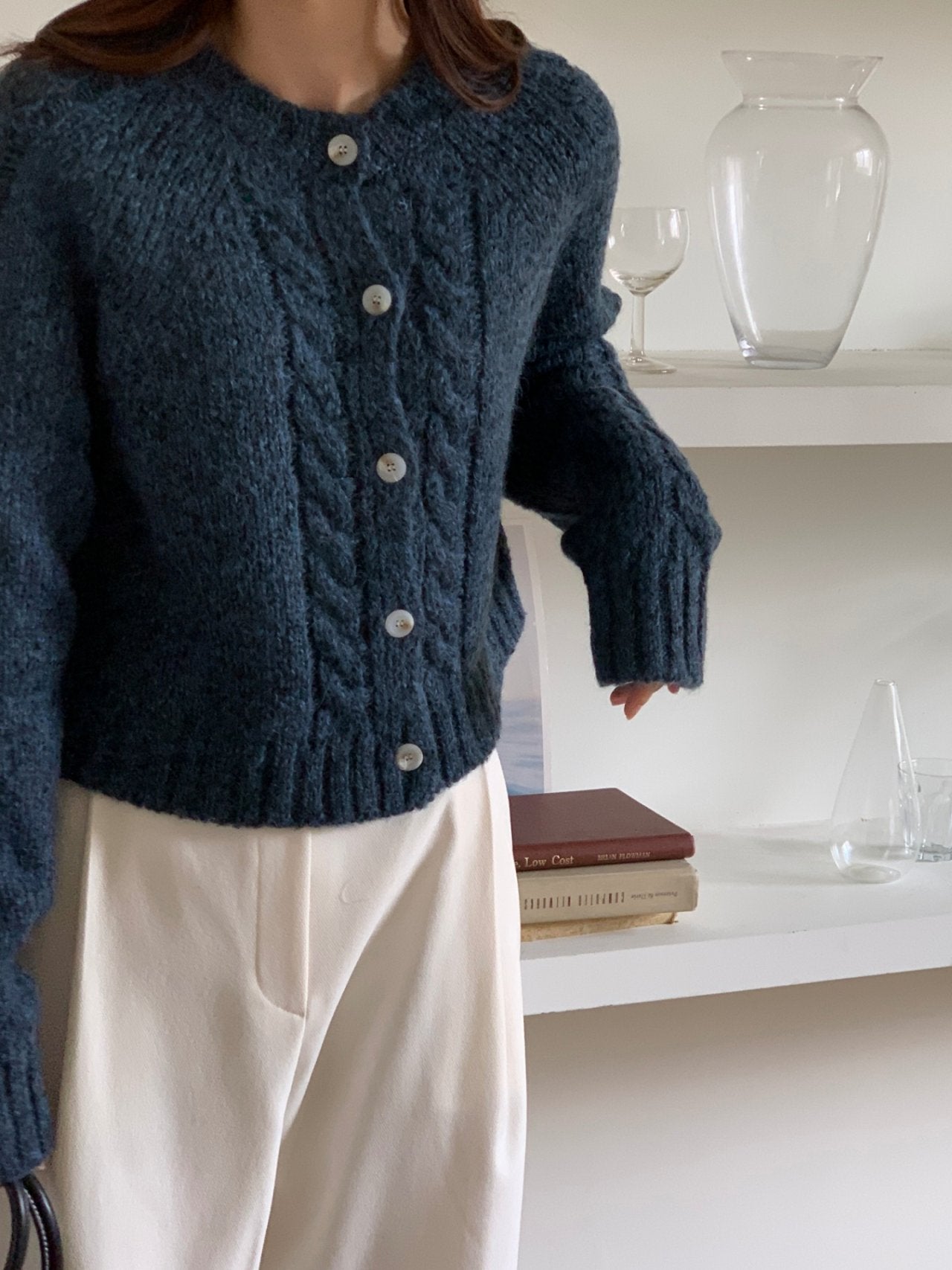 Mohair Cable Cardigan