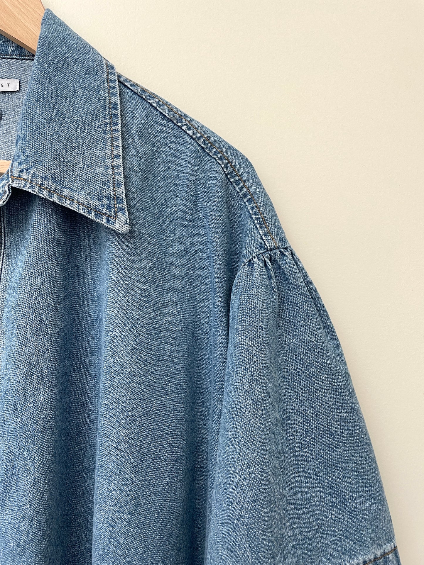 Abi + Ari Black Label Oversized Denim Polo Shirt