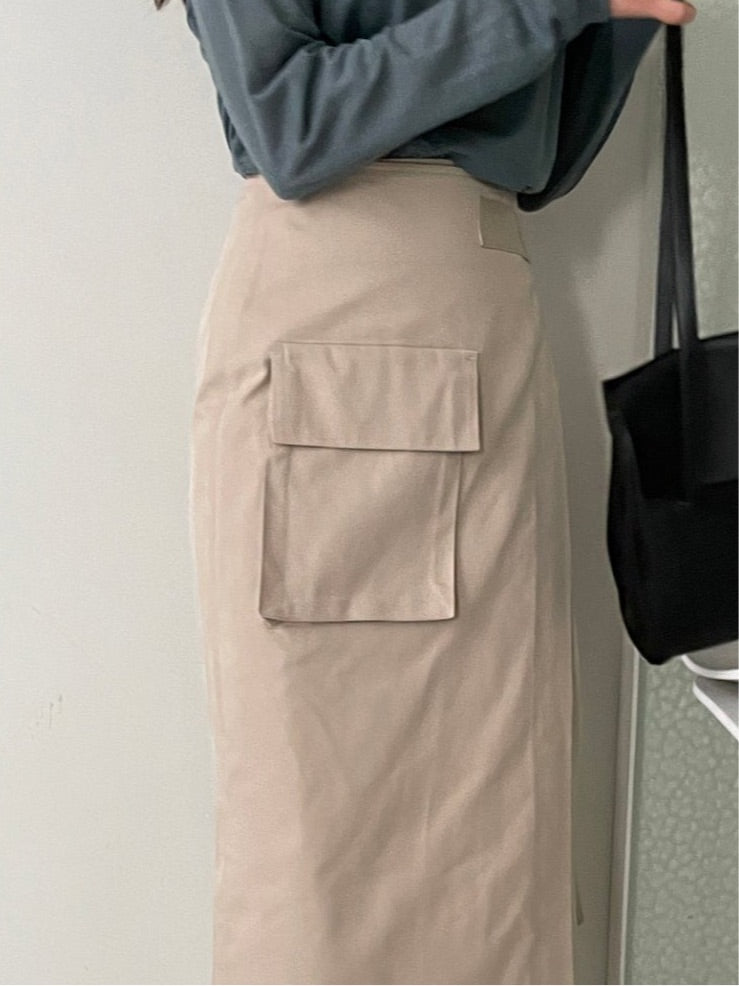 Abi + Ari Black Label Cargo Wrap Skirt