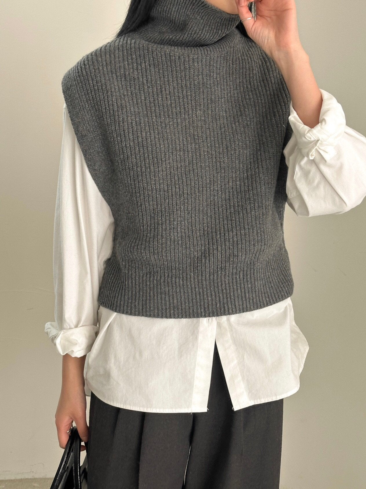 Wool Turtleneck Vest