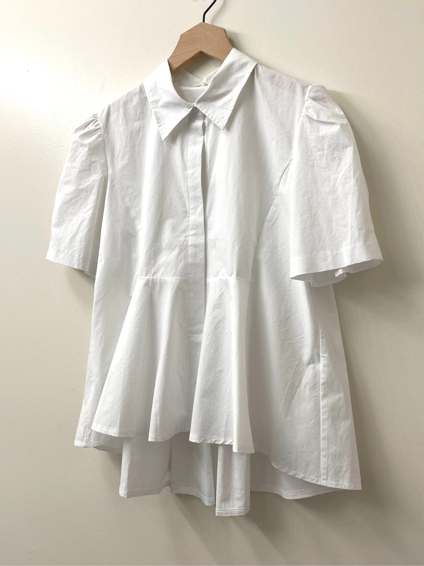 Abi + Ari Black Label Pleated Tail Shirt