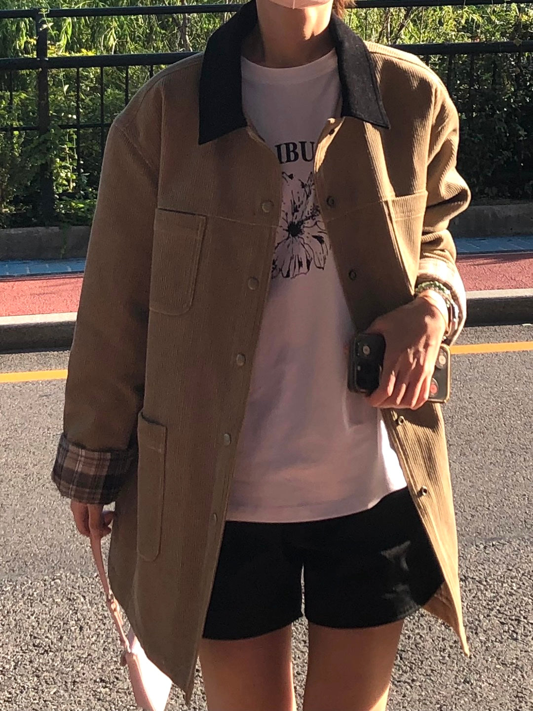 Bonded Corduroy Coat