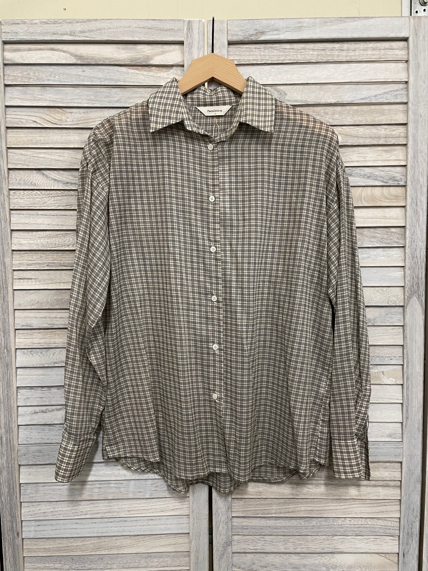 Cotton Voile Plaid Shirt