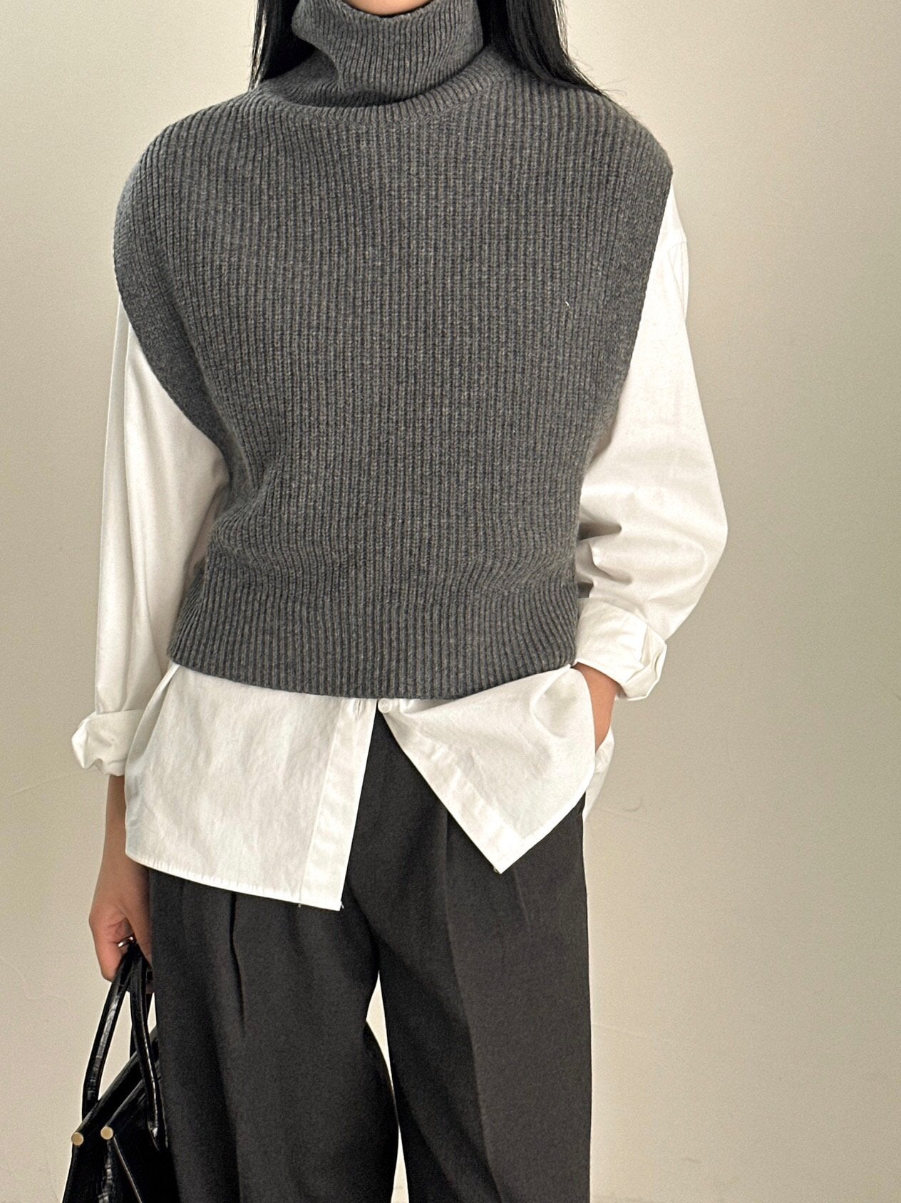 Wool Turtleneck Vest