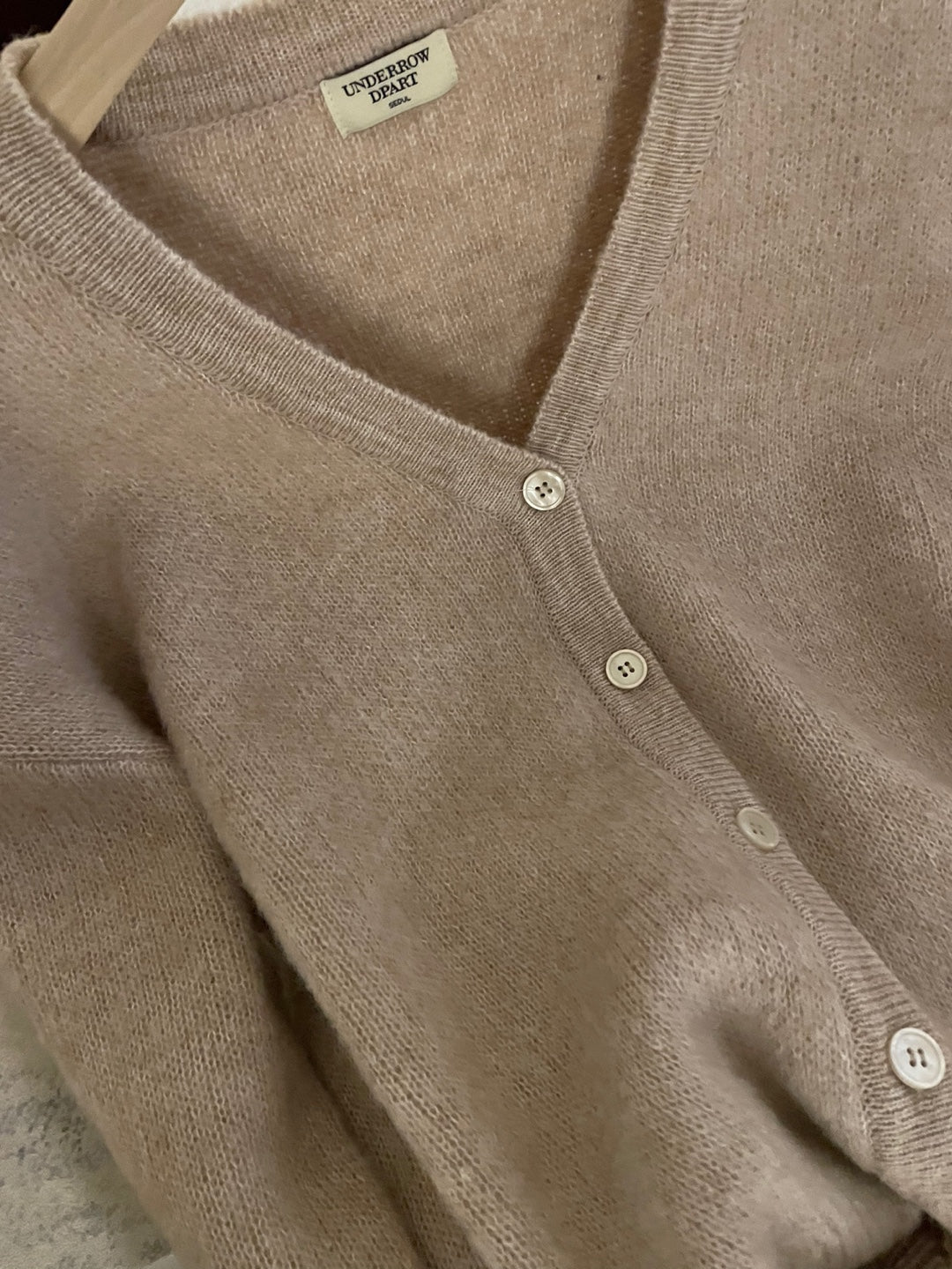 Brushed Wool / Alpaca Cardigan - 1 Left in Magenta