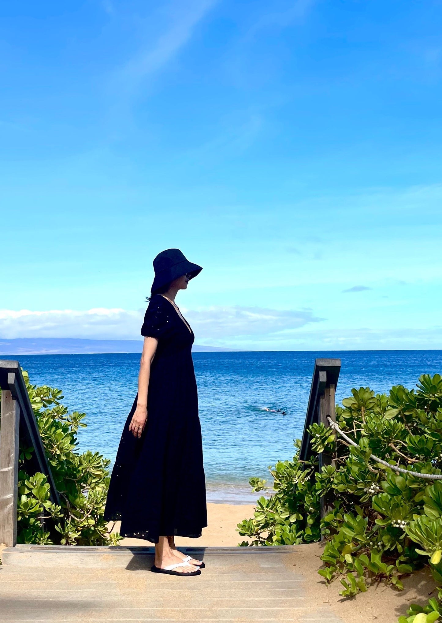 Lei Smocked Eyelet Maxi dress