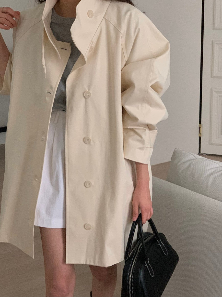 Spring Half Trench Coat - Only 1 left in black