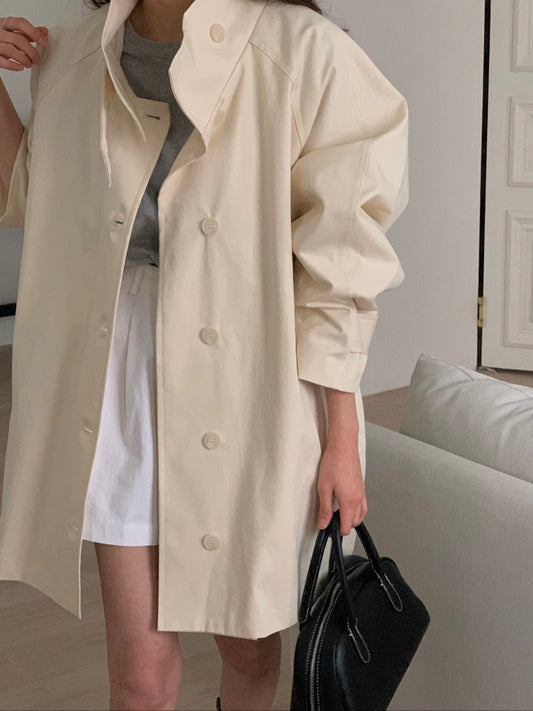 Spring Half Trench Coat - Only 1 left in black