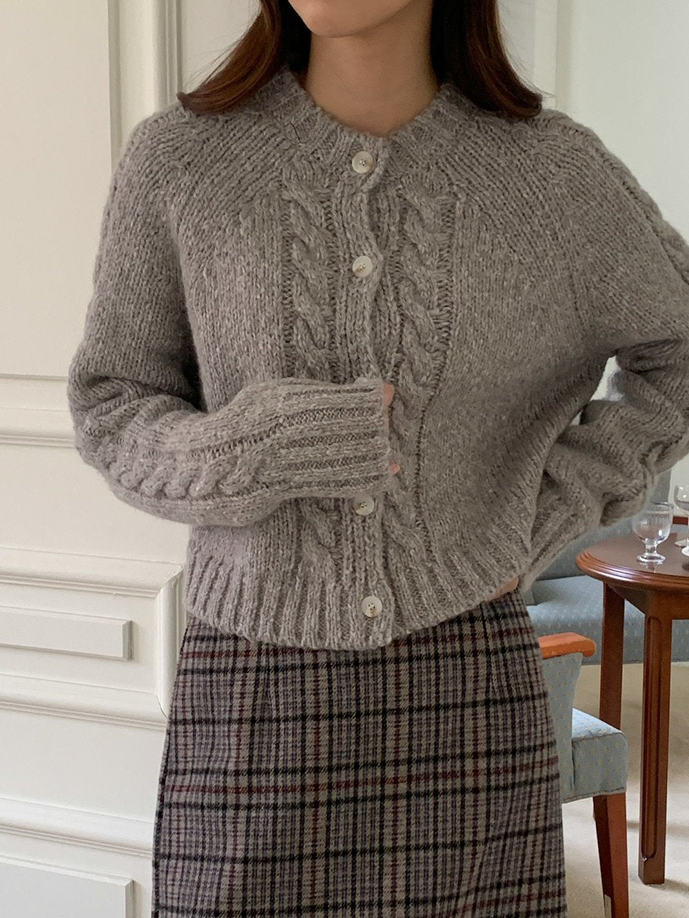 Mohair Cable Cardigan