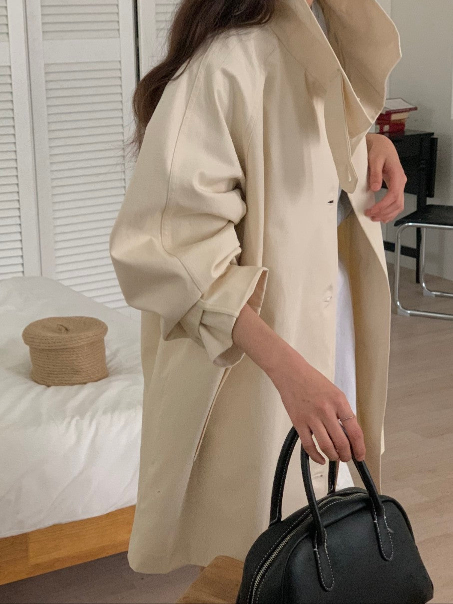 Spring Half Trench Coat - Only 1 left in black