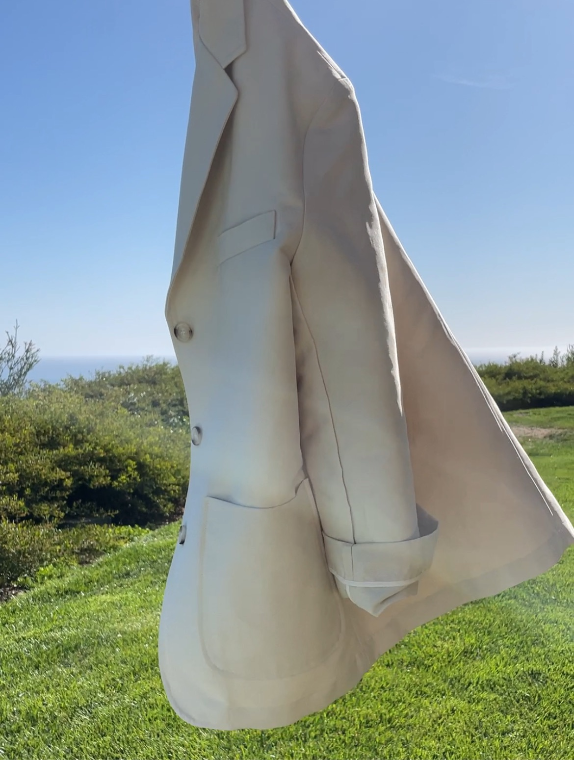 Cotton Blend Double Weave Blazer