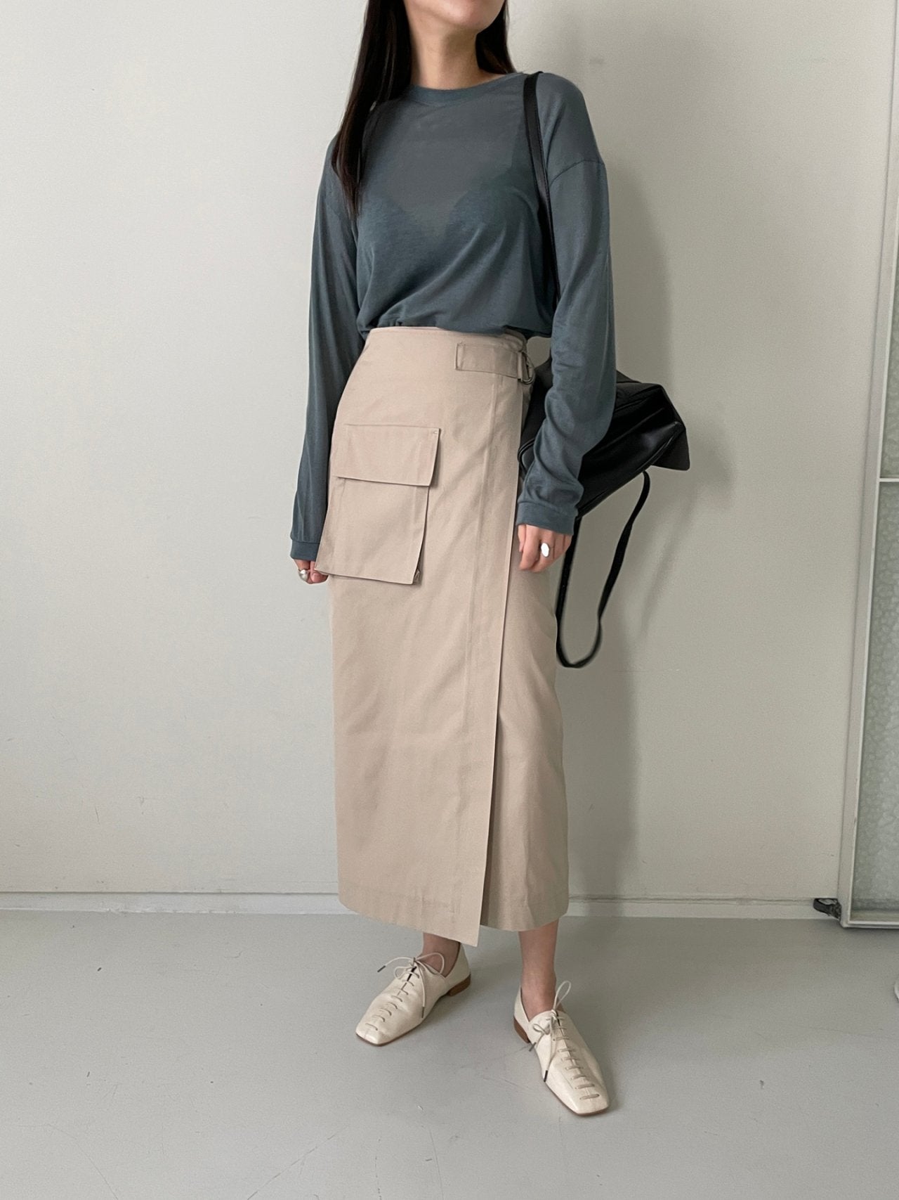 Abi + Ari Black Label Cargo Wrap Skirt