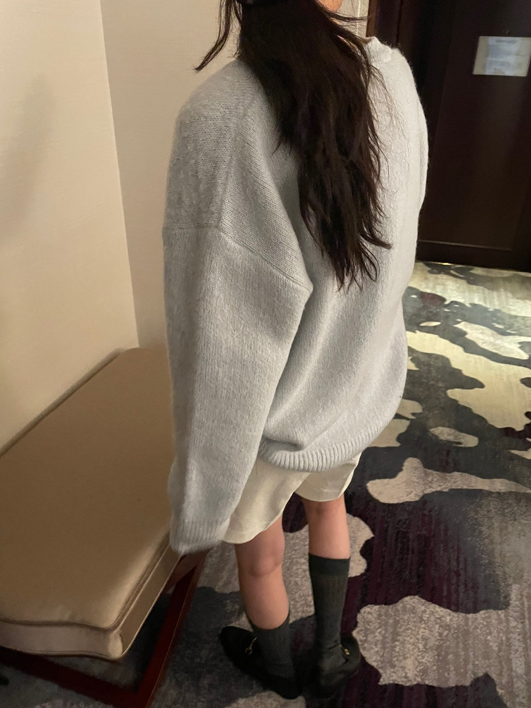 Brushed Wool / Alpaca Cardigan - 1 Left in Magenta