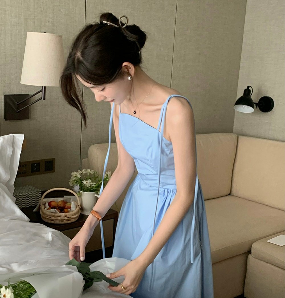 Colorblocked Smocking Dress - petite size only