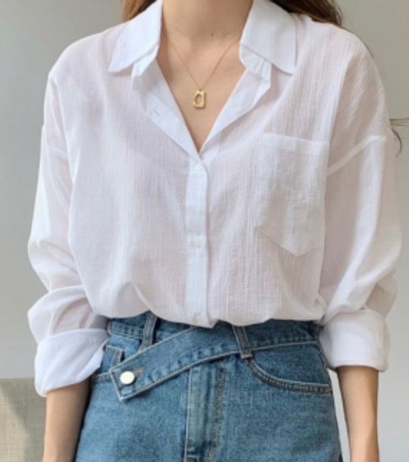 Sheer Crinkle cotton Shirt