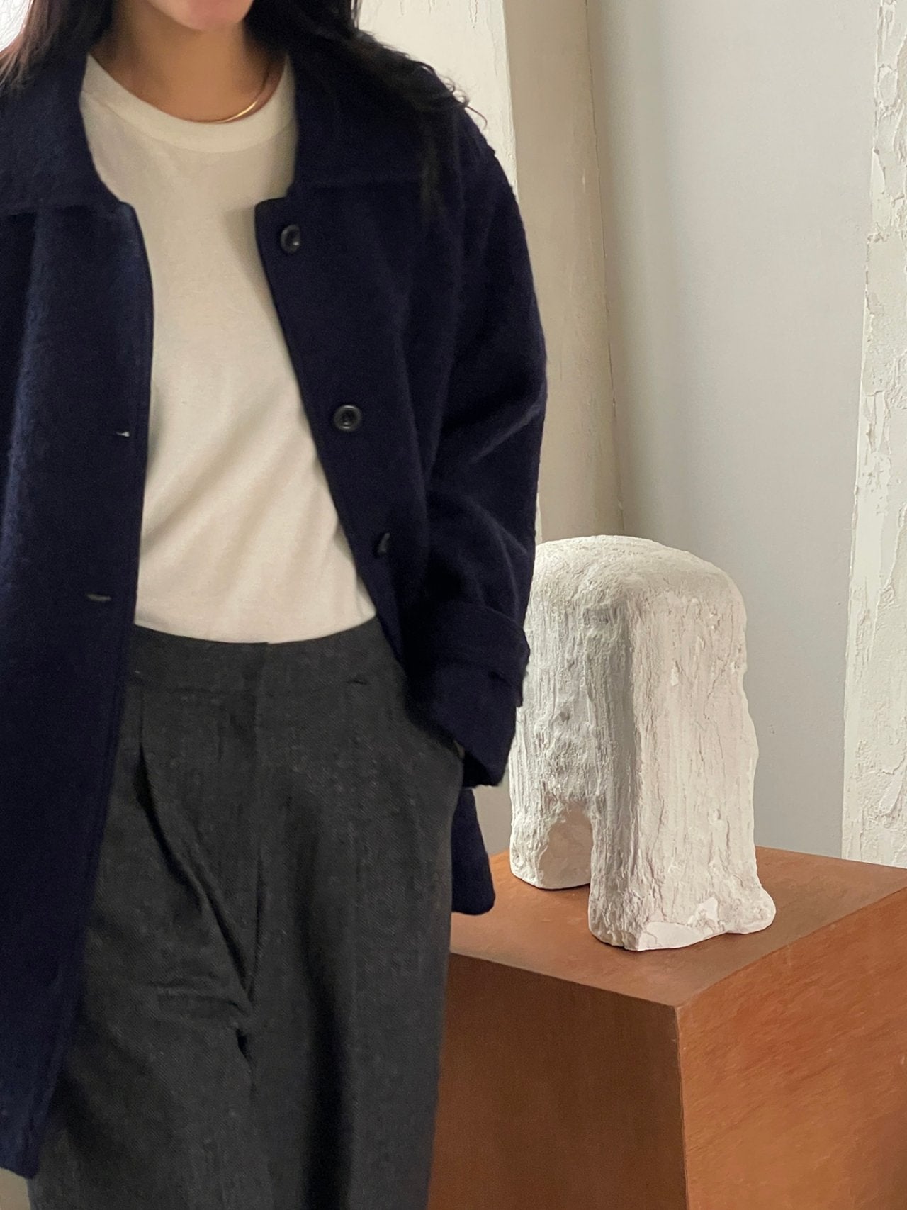 Chamber Bouclé Half Coat