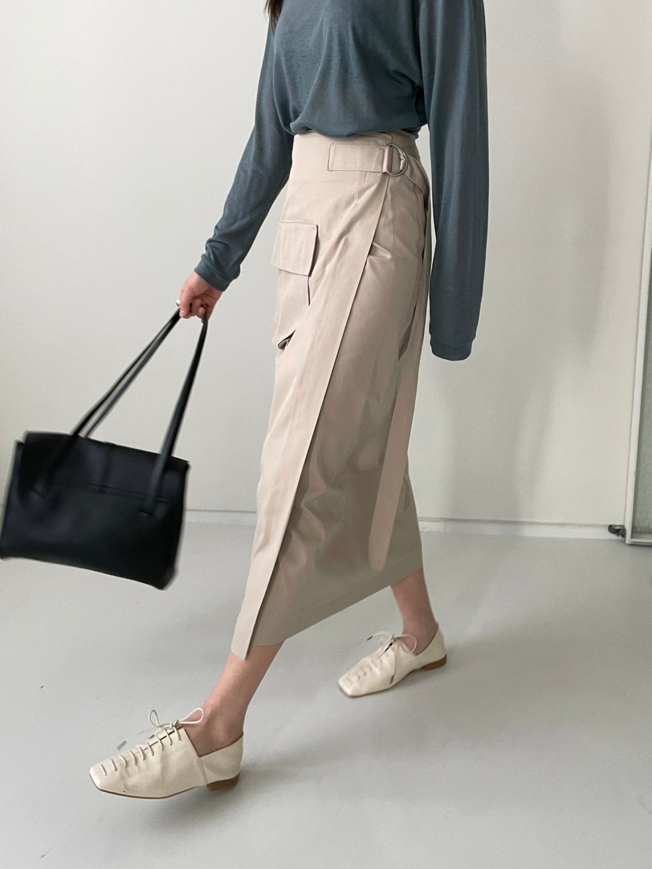 Abi + Ari Black Label Cargo Wrap Skirt