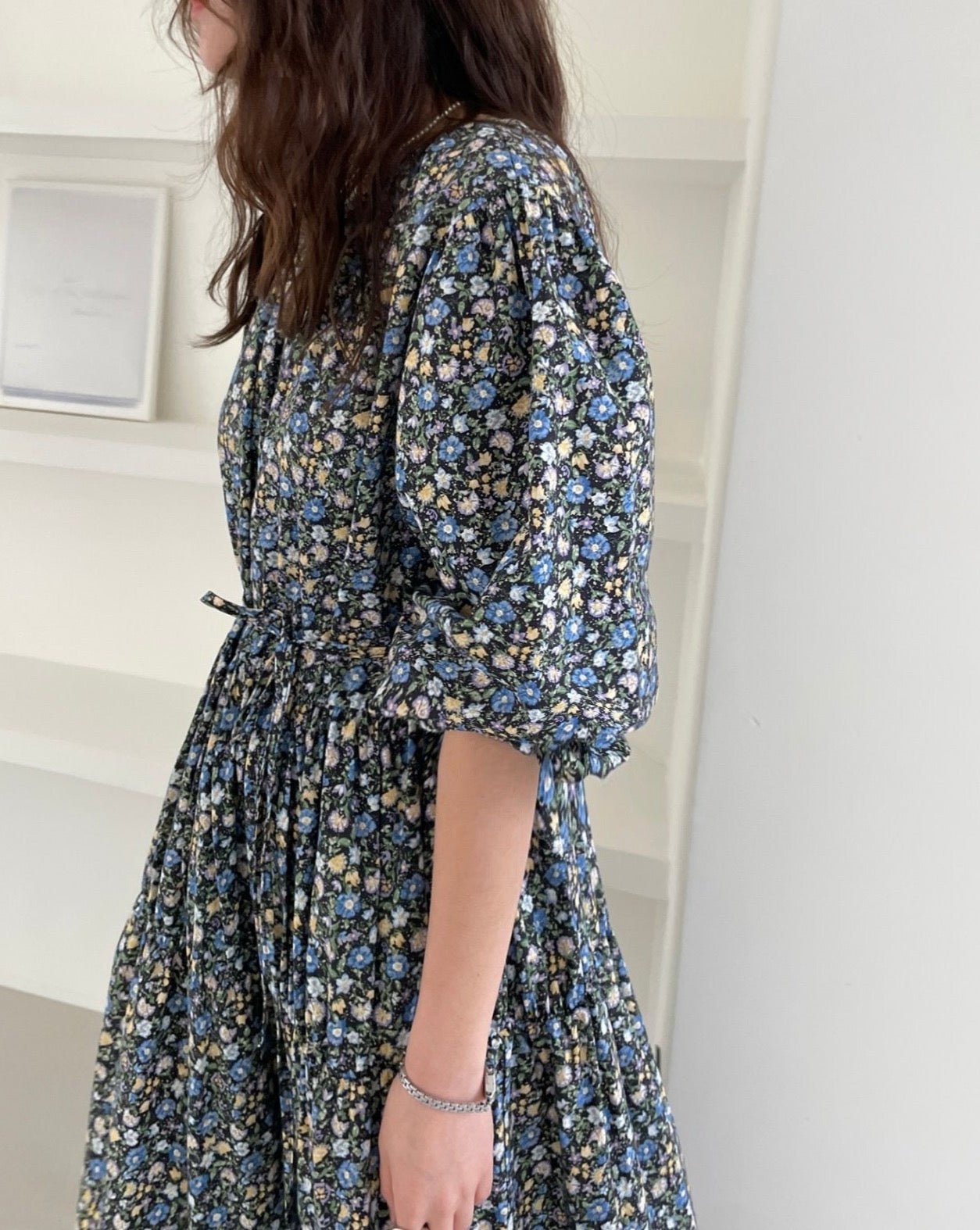Puff Floral Cotton Dress