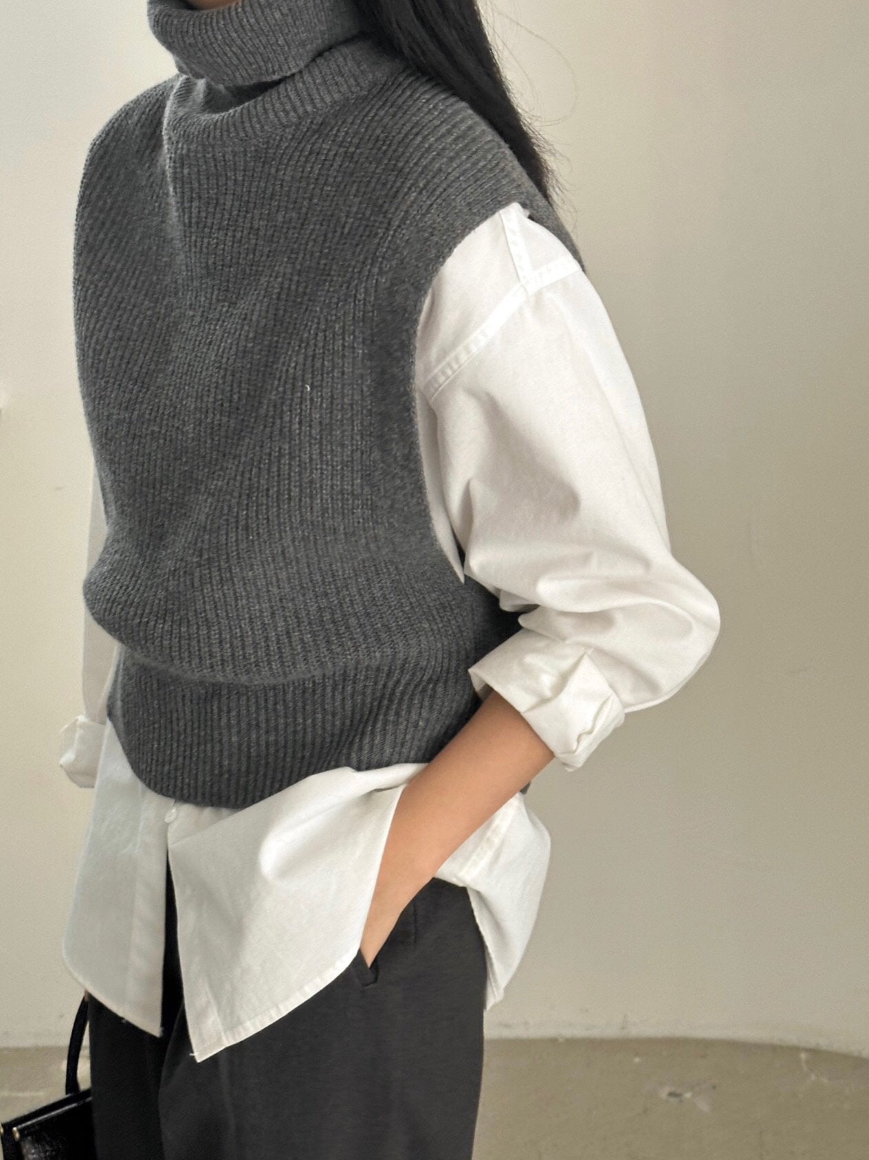 Wool Turtleneck Vest