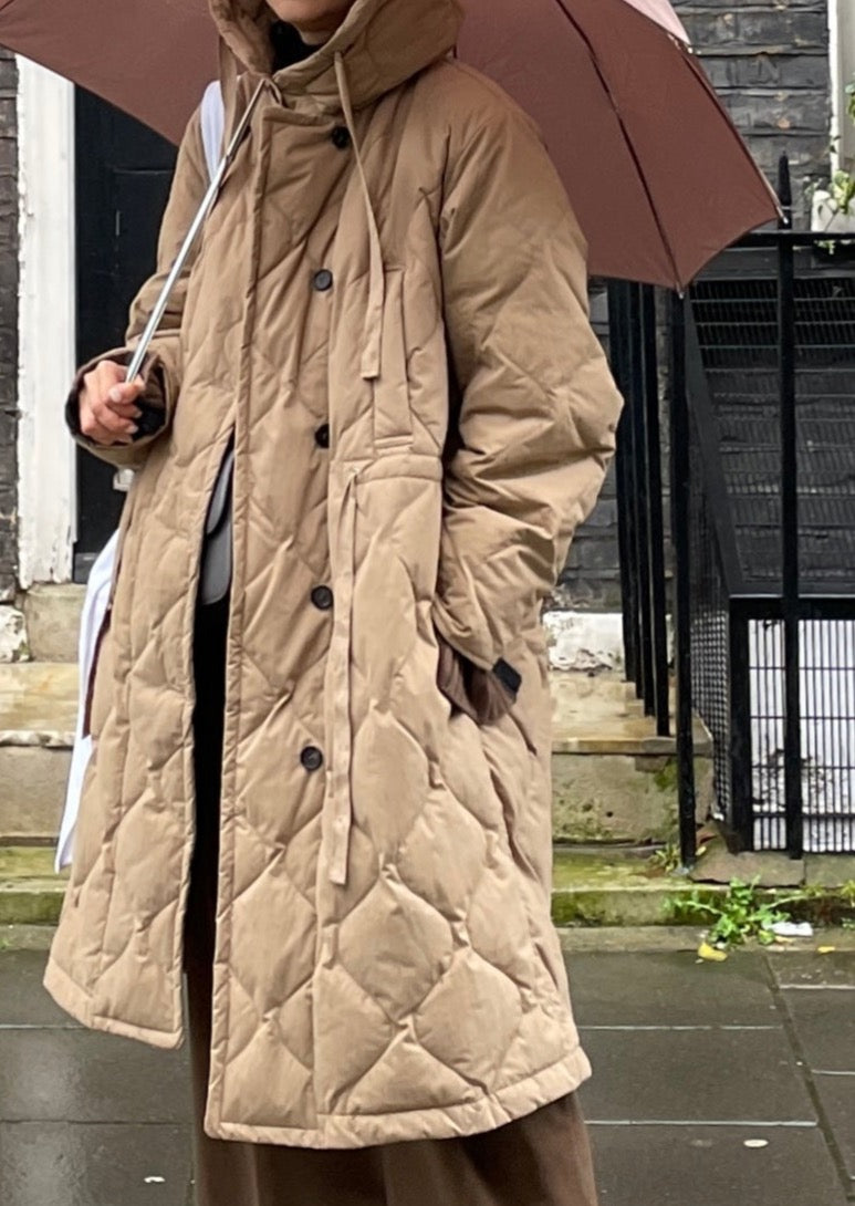 Ari Duck Down Hooded Trench Coat
