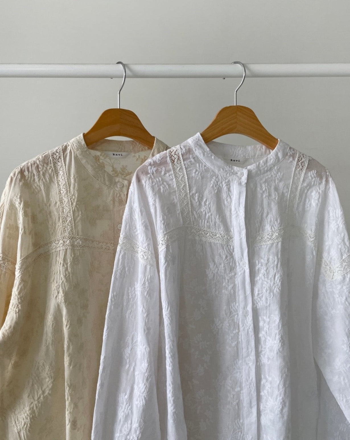 Pieced Embroidery Peasant Shirt