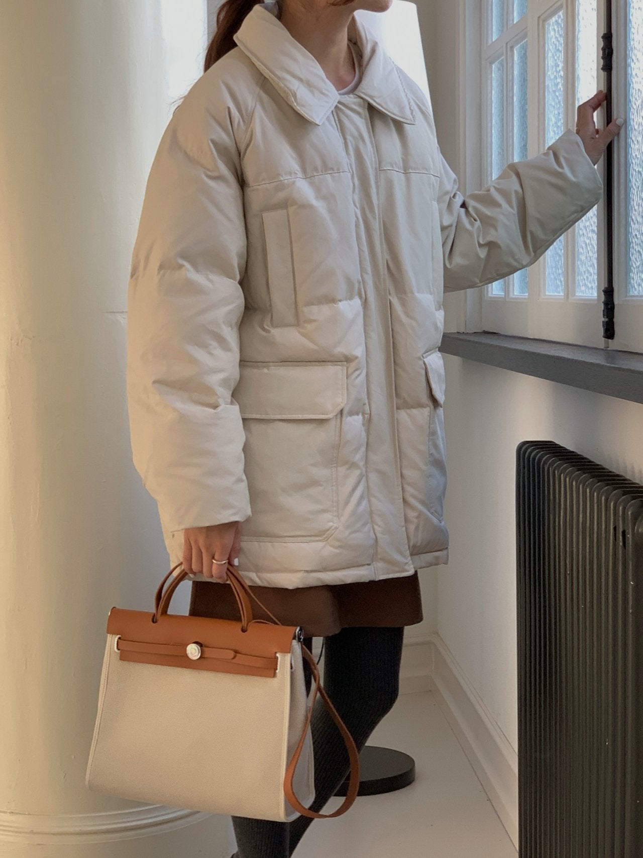 Duck Down With Shearling Collar - Final Pre-Order