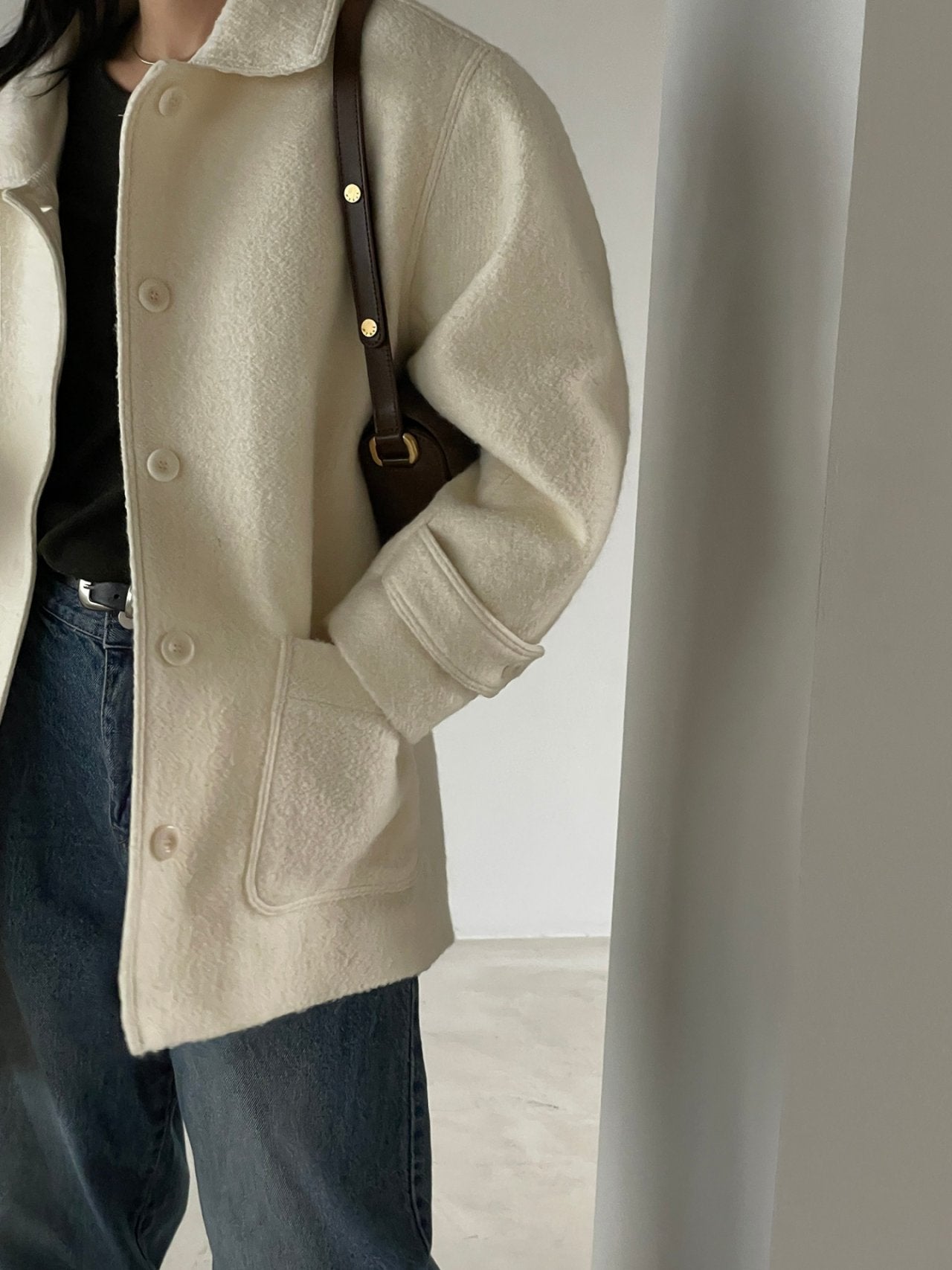 Chamber Bouclé Half Coat