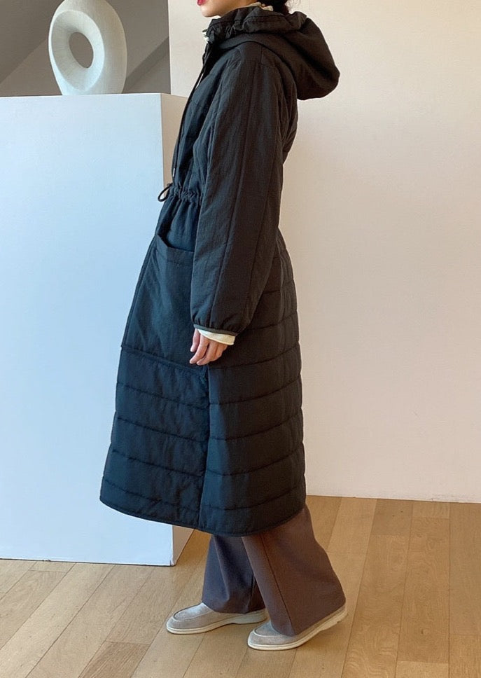 Quilted Nylon Robe Coat